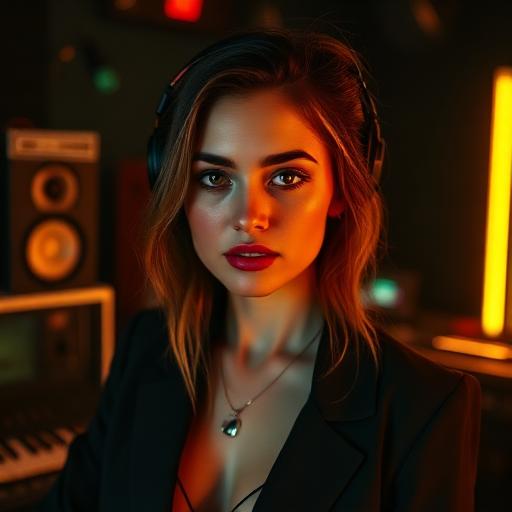Portrait of a Nashville songwriter in the studio